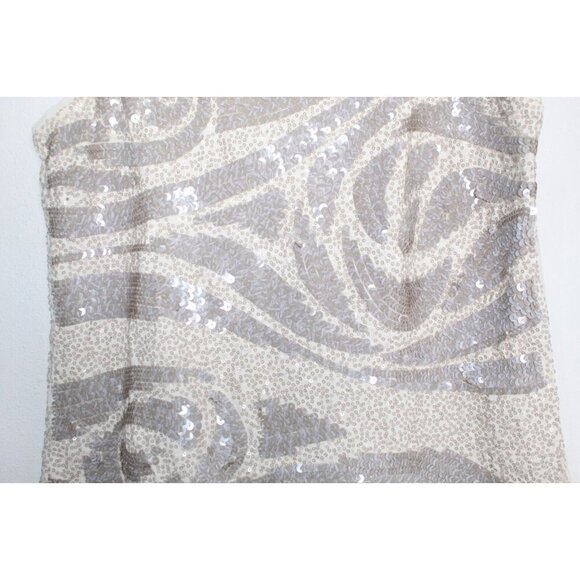Coldwater Creek Sequin Tank Top Women's M Beige Gray Boho Minimalist Casual - Picture 3 of 13
